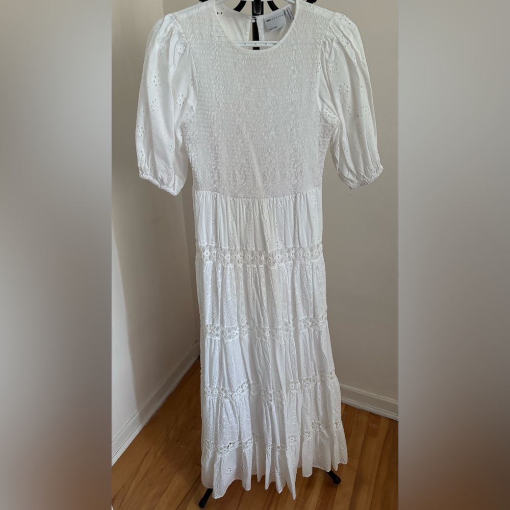 ASOS White Eyelet Maxi Dress